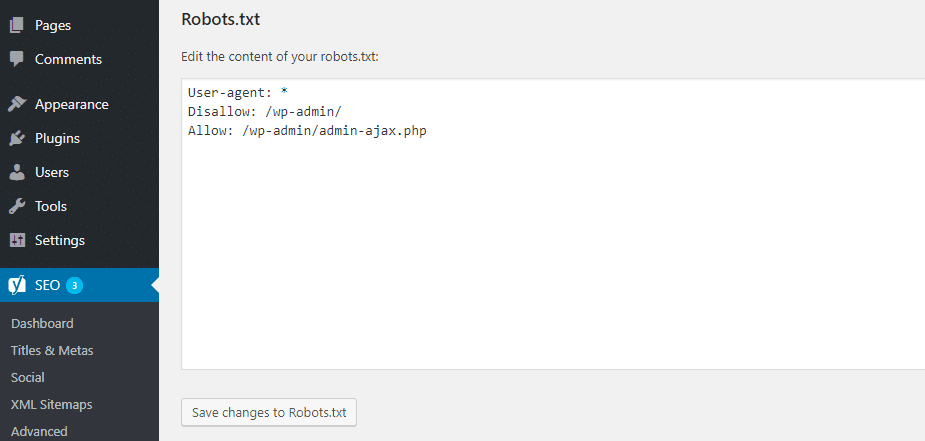 Cómo editar Robots.txt en Yoast